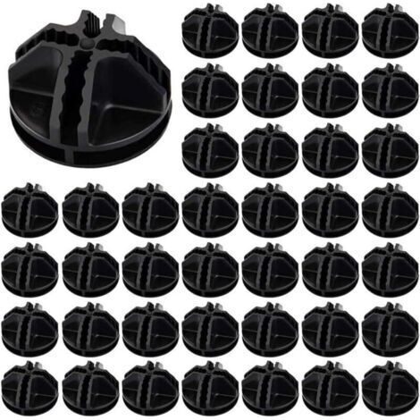 40pcs Fils Cube Plastique ABS Connecteur Cube de Rangement Blanc Raccord Meuble de Rangement Raccord Meuble de Rangement Cube de Fil Modulaire Cube en Grille pour Étagère Casier de Rangement(No (1/5)