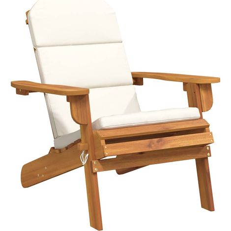 Sedia Adirondack da Giardino con Cuscini Legno Massello Acacia vidaXL