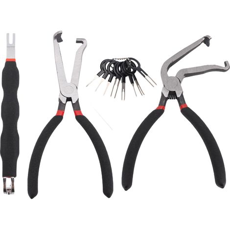Pince de déconnexion électrique multifonctionnel efficace, ensemble d'outils de démontage de connecteur ergonomique pour automobile noir 4 pièces (1/5)