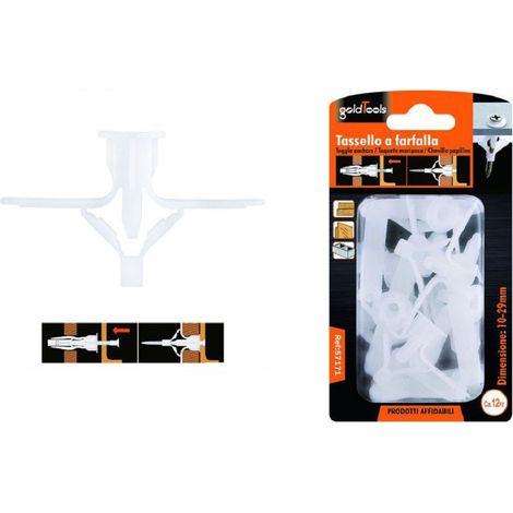 Set 12 Pièces Tissus Tissus à Papillon Expansion à Molle 10-29mm Vites 57171 (1/2)