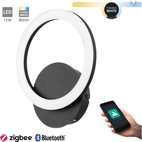 Applique à leds eglo parrapos-z 12w 3000-6500k noir - 900324 (1/5)