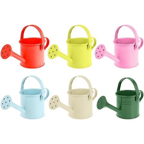 Lot de 6 arrosoirs en métal pour enfants - Petits arrosoirs pour garçons et filles - Outils de jardinage (1/3)