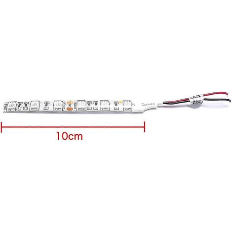 Tira de luces LED 5050 azules impermeables de 10 cm, 12 V CC, para caravana, barco o coche. (1/4)