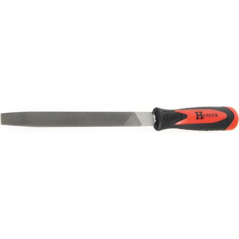 Lima bastarda 250 mm in acciaio al carbonio con manico bi-materiale