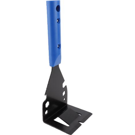 Herramienta multifuncional y compacta de acero inoxidable para retirar molduras de zócalos, fácil de usar (azul). (1/5)