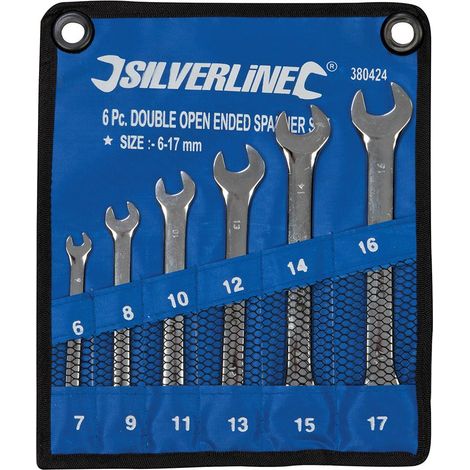 Silverline Open-Ended Spanner Set 6pce - 6 - 17mm