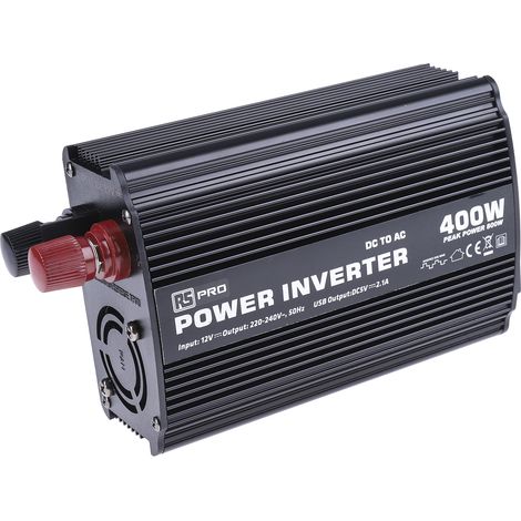 Convertisseur continu-alternatif, Onde sinusoïdale modifiée, 12V c.c. / 230V c.a. - 400W ( Prix pour 1 ) (1/4)
