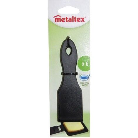 juego de 6 espátulas raclette de nailon - 256012 - metaltex -
