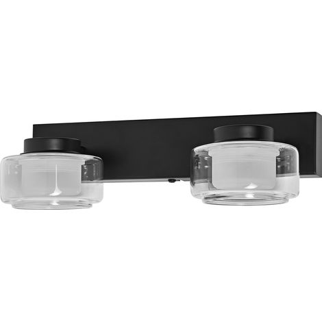 OSRAM Applique et plafonnier LED ORBIS Flame, noir, 11W, 700lm, 3000/4000K, temp. réglable par interr. mural (blanc froid/chaud), protection IP44 contre les corps étrangers et les projections d’eau (1/4)