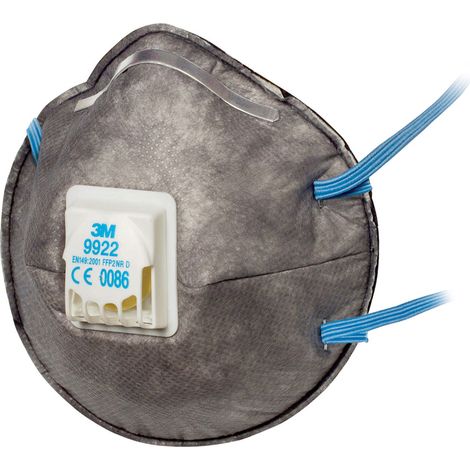 Mascarilla respiratoria 3m 9922c2 FFP2 válvula carbón activo