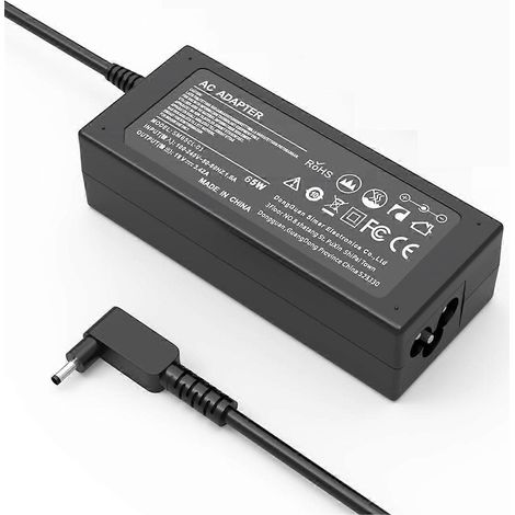 Chargeur secteur 65 W 19 V 3,42 A compatible avec Aspire 1, 3 et 5 (A515-44, A515-45, A515-46, A515-54, A515-55, A515-56, A115-32, A315-23) - Prise européenne (1/5)