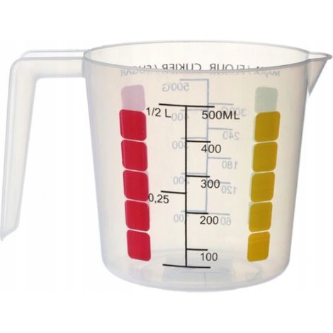 Jarra de cocina con vaso medidor de plástico SAM 0,5 l