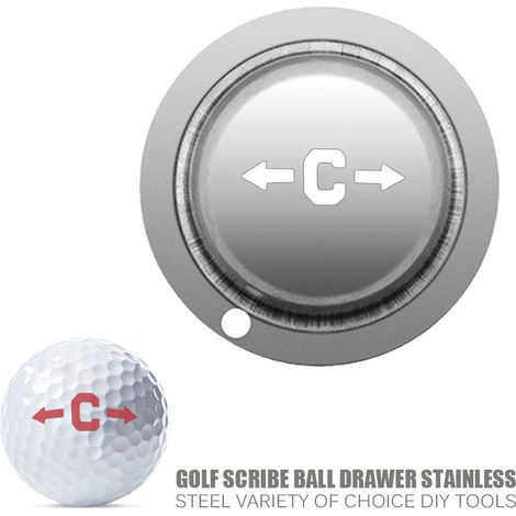 lettre C Marqueur de ligne de golf en acier inoxydable, outil de marquage, stylo marqueur de motif à faire soi-même (1/5)