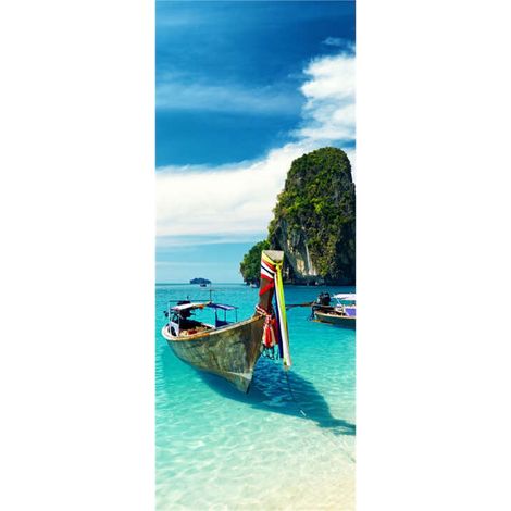 Panneau mural douche en alu-composite VIPANEL - Inspiration Nature Décor Thailande - Finition Brillant - 100x255cm (1/5)
