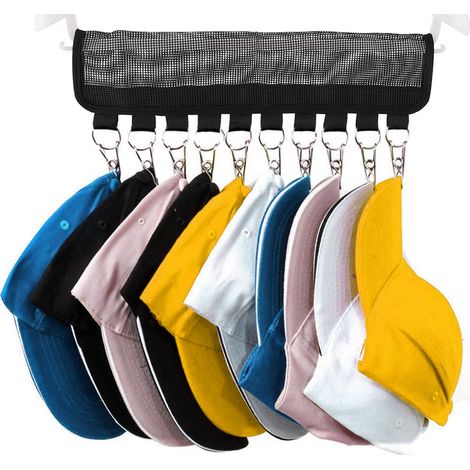 Porte-chapeaux pliable et portable avec crochets et pinces, idéal pour les voyages. (1/5)