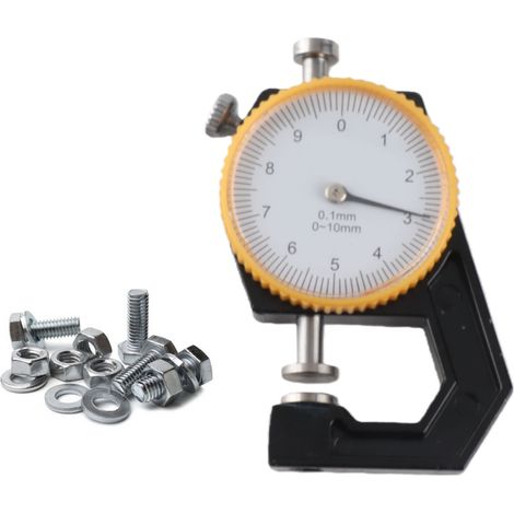 Tragbares Präzisions-Dickenmessgerät, 0-10 mm Mikrometer, Flachkopf (1/5)