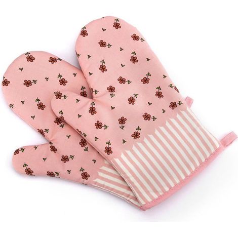 Küchenhandschuhe - 2 Stück - Rutschfeste Silikonbeschichtung - Waschbar - Maße 27x18 cm (1/5)