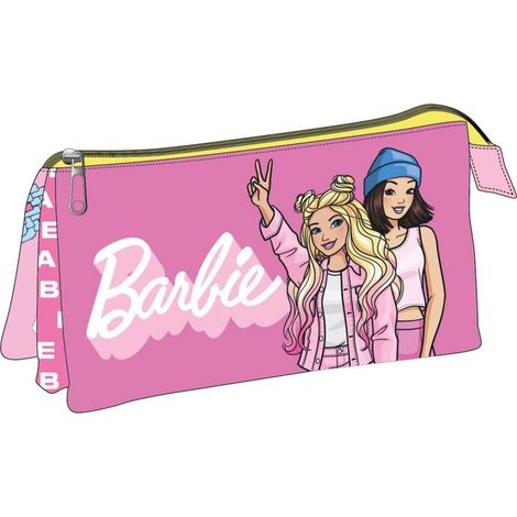 Portatodo Triple Barbie Fucsia 2,2 x 1,1 x 22,5 cm