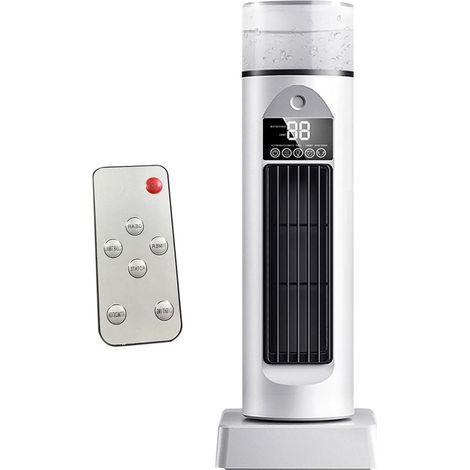 Ventilatore condizionatore - Raffrescatore d'aria personale - Scelta confortevole per casa e ufficio - Raffreddamento a nebulizzazione - Altezza 37 cm - Bianco (1/5)