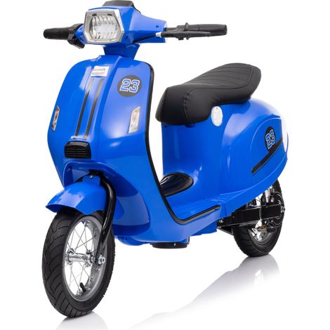 Moto Elettrica 24V per Bambini Blu Doppia Batteria Waterproof (1/5)