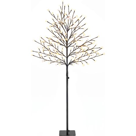 Arbre lumineux 150cm Cerisier Artificiel Lumineux 160 LED et 16 Branches Flexibles, Décoration Intérieure et Extérieure (1/5)