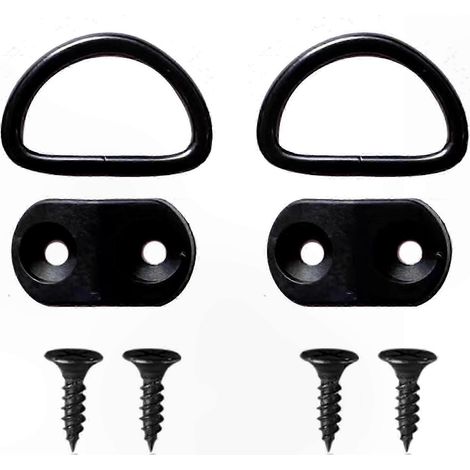10 anneaux d'arrimage pour sécuriser le chargement en voiture, bateau et camping, crochets de fixation robustes pour filets de coffre, lot de 10 pièces (1/3)