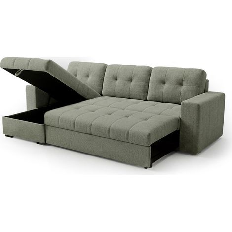 Sofa Cama Chaise Longue Reversible Ana 247cm, Verde (1/5)