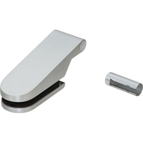 Bisagra para puerta de vidrio STUDIO Rondo LM anodizado plateado 60kg para DORMAKABA de 2 partes (Por 2)