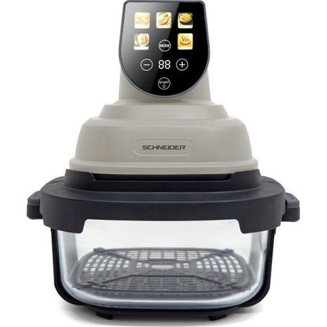 Kitchencook - Crispi Or Beige - Friteuse à Air Panoramique Verre 2 Récipients (1/5)
