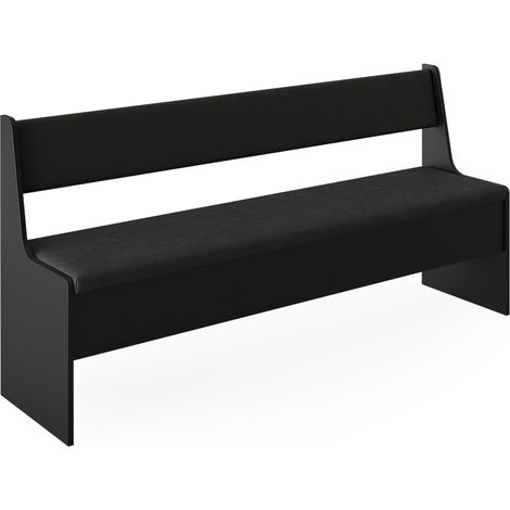Esszimmer-Bank Roman, Schwarz, 166.6 x 41.5 cm, Vicco