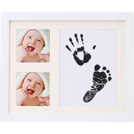 Irovami Kit cadre empreintes bébé – naissance, tampon encreur, souvenir (1/5)