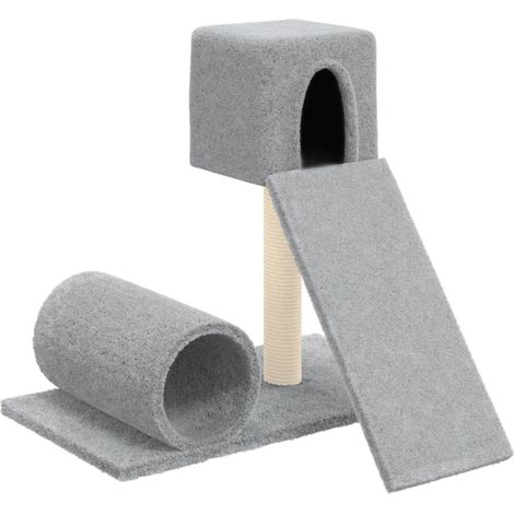 Tiragraffi per gatti Mobili per arrampicata su torre Raschietto per gatti Piattaforma da arrampicata con tiragraffi in sisal leggero 59 cm grigio 020022440
