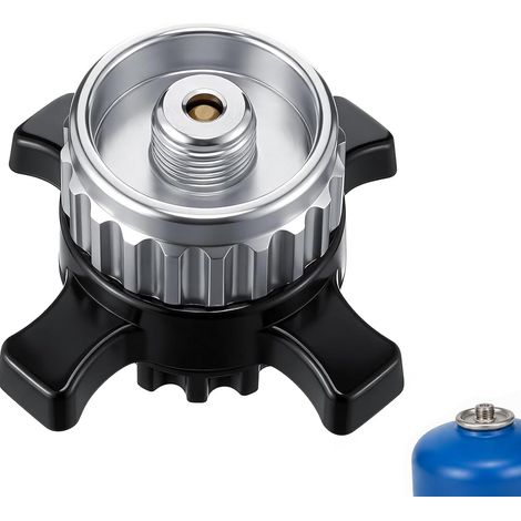 Adaptateur pour Cartouche Gaz Compatible CV Easy Clic vers Valve à Vis EN417, Raccord Étanche en Laiton Alliage Métallique pour Réchaud Camping Extérieur (1/5)