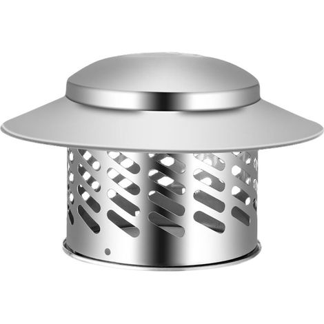 110 Mm Capuchon De Cheminée En Acier Inoxydable Chapeau De Cheminée De Cheminée Capuchon De Couvercle De Tuyau De Cheminée Housse De Pluie (1/5)