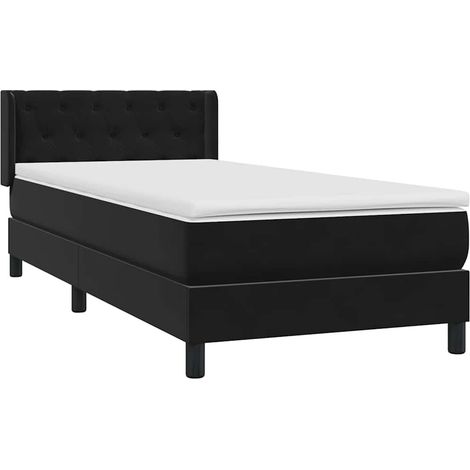 Maison Exclusive - Boxspringbett mit Matratze Schwarz 80x220 cm S