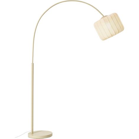 Stehlampe (Bogenleuchte) "Helin" aus Textil für Wohnzimmer & Esszimmer von Lindby (1/5)