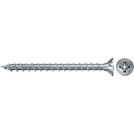 Tornillos PowerFast II FPF II CZF, 50x25 BC, cabeza avellanada, engarce PZ, rosca total, cincado, caja 200 Fischer 670389