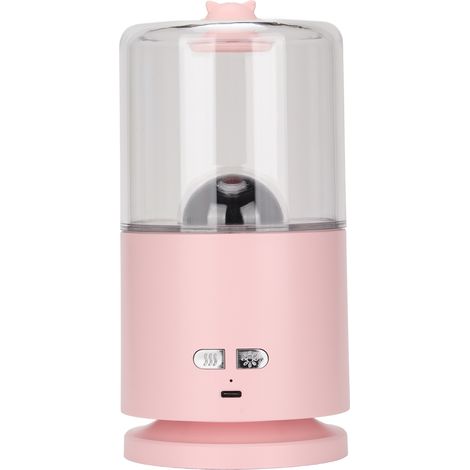 Rotierender Luftbefeuchter mit Projektionsfunktion, USB-aufladbar, Kaltnebel, rosa, ideal für Schlafzimmer oder Babyzimmer (1/5)