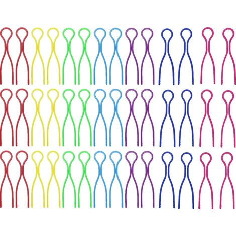 42 clips pour bobines, 7 couleurs, clips en plastique robustes et durables, adaptés aux machines à coudre, facilitent l'organisation de vos bobines.