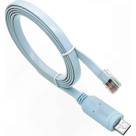 Câble console USB vers RJ45 6 pieds pour systèmes Windows et Linux