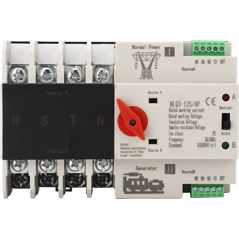 Automatischer 4-poliger Dual-Power-Schnellumschalter für PC, Wechselstrom 110 V, 80 A (1/5)