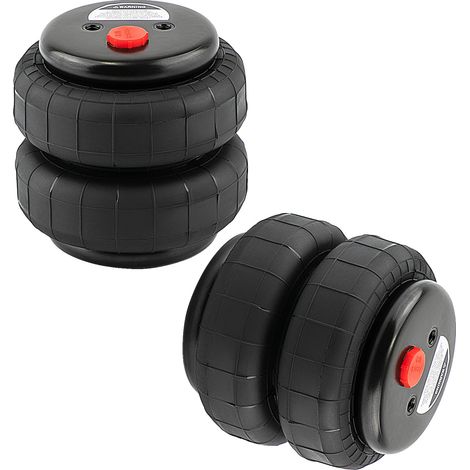 Sospensione pneumatica, capacità 2500 libbre, altezza minima 72 mm, altezza massima 218 mm, singola porta d'aria di dimensioni 1/2 NPT, design a doppia convoluzione resistente (1/5)