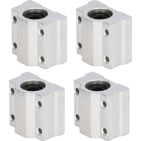 4 pièces SCS8UU Bloc de glissement à billes linéaires en alliage d'aluminium pour machine CNC, alésage de 8 mm (1/5)