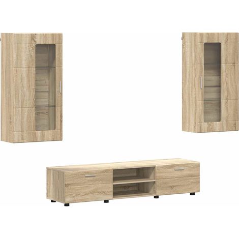 Maison Exclusive - Set mobile TV FLORIN 3 pcs Rovere Sonoma Legno multistrato