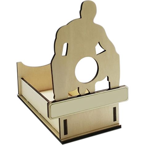 Porte-bouteilles en Bois pour Table - Rangement Vin Rouge Décoratif pour Bar Maison, Bureau - Support à Vin Design Centre de Table (1/5)