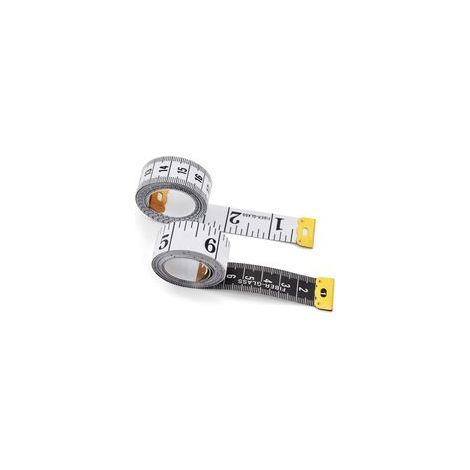 Lot de 2 mètres rubans couturier double face 1,5 m (60 pouces), règle tissu pour couture, blanc – (1/5)