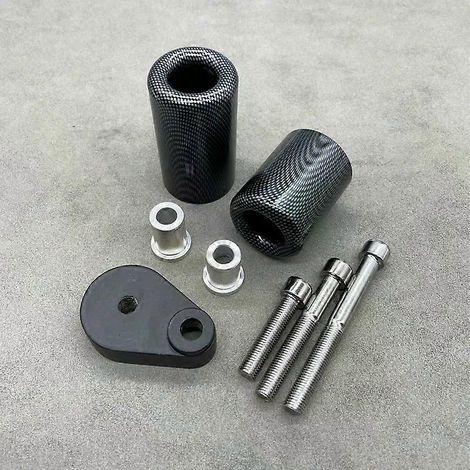 Adecuado para Honda CBR 600 RR (2003-2006), chasis de fibra de carbono negra, deslizador antideslizante, cubierta del motor.