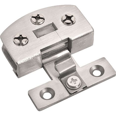 Argent 4pcs largeur 35mm diamètre intérieur 9mm clips de charnière en verre, charnières pliantes en verre, charnières en alliage de zinc en verre, charnières en verre réglables avec vis, pour portes e (1/5)
