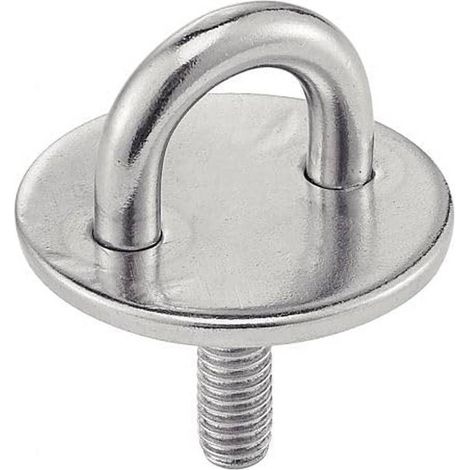 10 Pontets Sur Platine Ronde avec Tige Filetée 5 mm - Inox A2 - D-Work