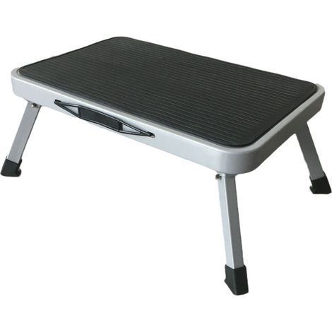 Escabeau Pliable - Acier - Surface Anti-dérapante - 1 Marche - Pour Intérieur - Charge Maximale 136 kg - 1 Pièce